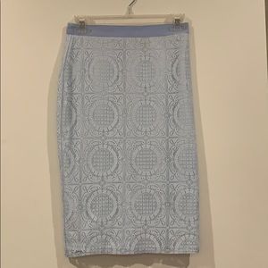 ASOS baby blue stretch knit pencil skit